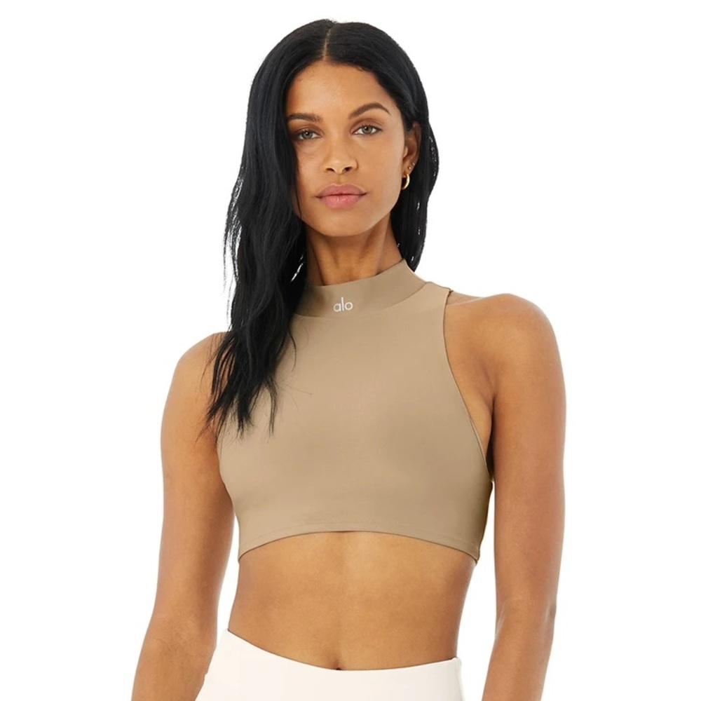 Alo Airlift Fuse Bra tank in gravel